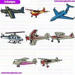 Airplanes Embroidery Design Bundle 18