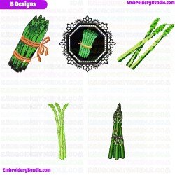 Asparagus Embroidery Design Bundle 1