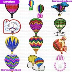 Balloons Embroidery Design Bundle 1