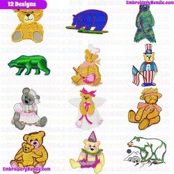 Bears Embroidery Design Bundle 1