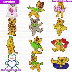 Bears Embroidery Design Bundle 3