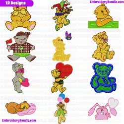 Bears Embroidery Design Bundle 4