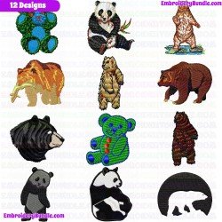 Bears Embroidery Design Bundle 5