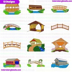 Bridges Embroidery Design Bundle 1