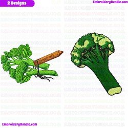 Broccoli Embroidery Design Bundle 1