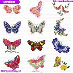 Butterfly Embroidery Design Bundle 44