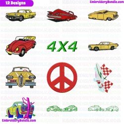 Cars Embroidery Design Bundle 10