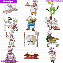 Chef Embroidery Design Bundle 1