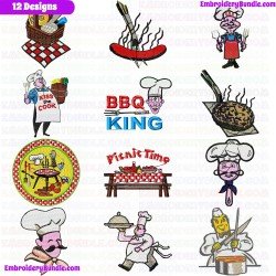 Chef Embroidery Design Bundle 2