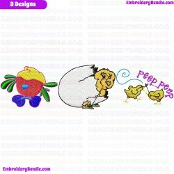 Chick Embroidery Design Bundle 2