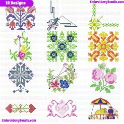 Cross Stitches Embroidery Design Bundle 2