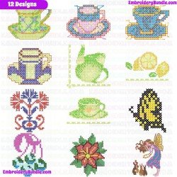 Cross Stitches Embroidery Design Bundle 7