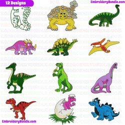 Dinosaur Embroidery Design Bundle 4