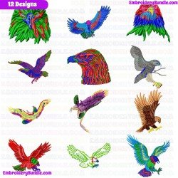Eagle And Falcon Embroidery Design Bundle 2