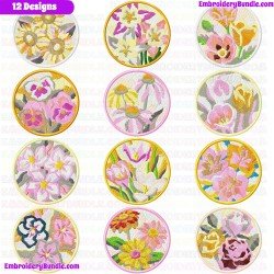 Floral Embroidery Design Bundle 1