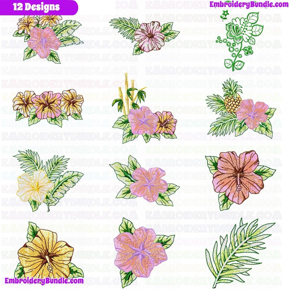 Flowers And Tree Embroidery Design Bundle 125 Flowers And Tree Embroidery Design Bundle 125