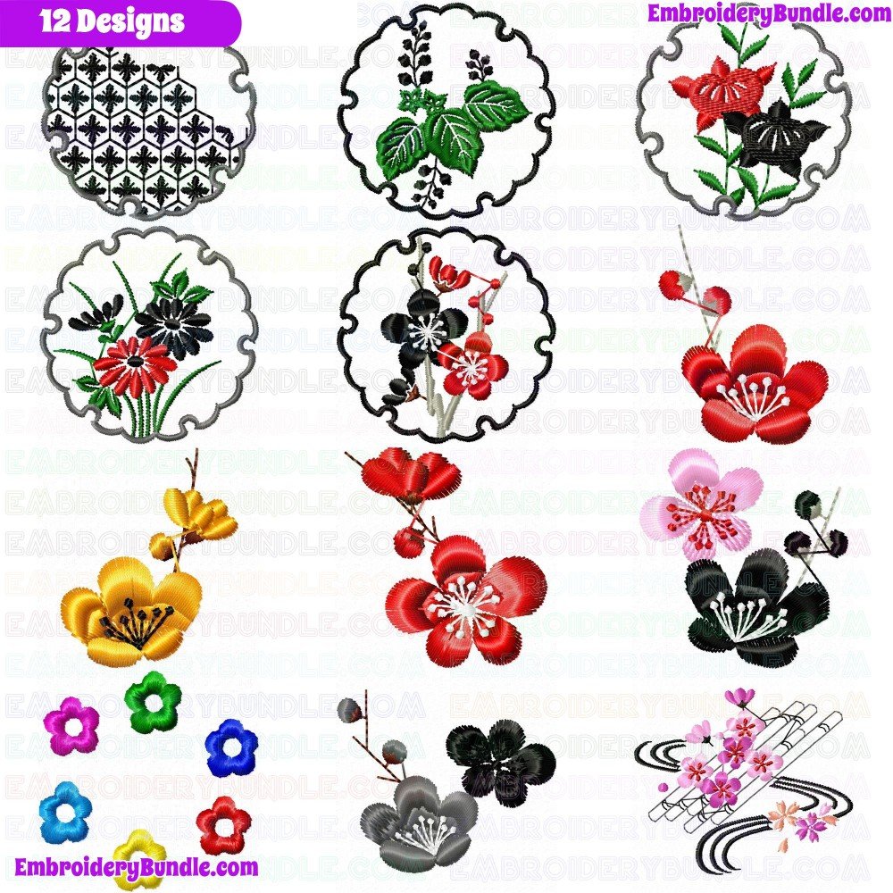 Flowers And Tree Embroidery Design Bundle 154 Flowers And Tree Embroidery Design Bundle 154