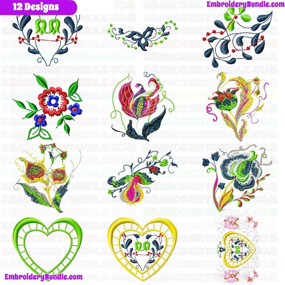 Flowers And Tree Embroidery Design Bundle 161 Flowers And Tree Embroidery Design Bundle 161