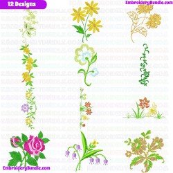 Flowers And Tree Embroidery Design Bundle 197
