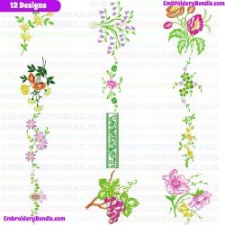 Flowers And Tree Embroidery Design Bundle 207