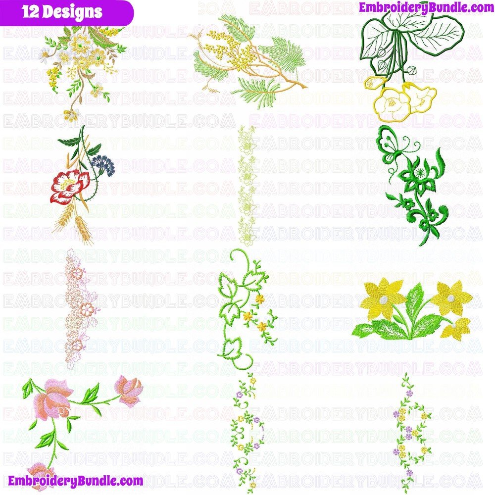 Flowers And Tree Embroidery Design Bundle 234 Flowers And Tree Embroidery Design Bundle 234