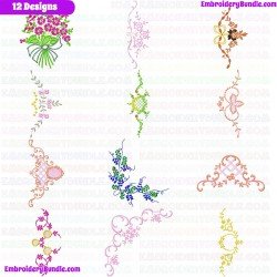 Flowers And Tree Embroidery Design Bundle 244
