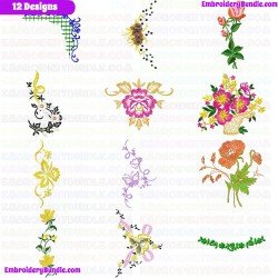 Flowers And Tree Embroidery Design Bundle 252