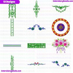 Flowers And Tree Embroidery Design Bundle 268