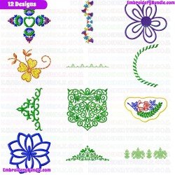Flowers And Tree Embroidery Design Bundle 285