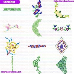 Flowers And Tree Embroidery Design Bundle 286