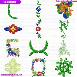 Flowers And Tree Embroidery Design Bundle 291