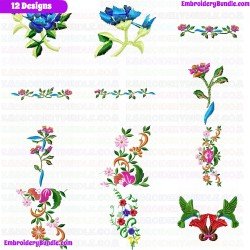 Flowers And Tree Embroidery Design Bundle 29