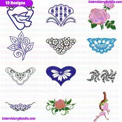 Flowers And Tree Embroidery Design Bundle 311