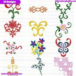 Flowers And Tree Embroidery Design Bundle 318
