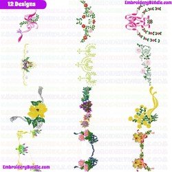 Flowers And Tree Embroidery Design Bundle 95
