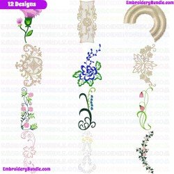 Flowers And Tree Embroidery Design Bundle 98