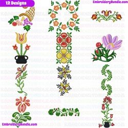 Flowers Embroidery Design Bundle 12