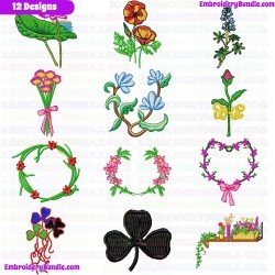 Flowers Embroidery Design Bundle 38
