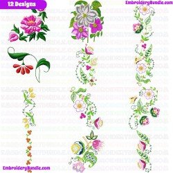 Flowers Embroidery Design Bundle 64