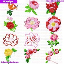 Flowers Embroidery Design Bundle 70