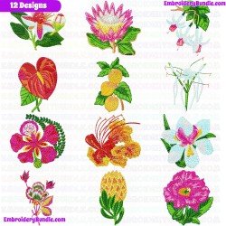 Flowers Embroidery Design Bundle 82