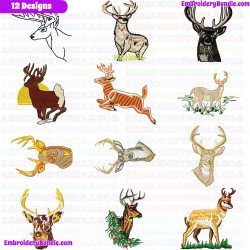 Gazelle Embroidery Design Bundle 3