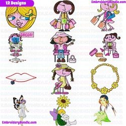 Girls Embroidery Design Bundle 6