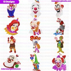 Joker Clowns Embroidery Design Bundle 4