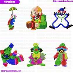Joker Clowns Embroidery Design Bundle 5