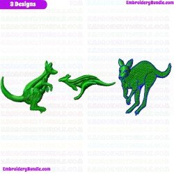 Kangaroo Embroidery Design Bundle 3