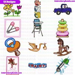 Kids And Toys Embroidery Design Bundle 13