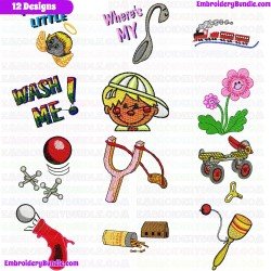 Kids And Toys Embroidery Design Bundle 22