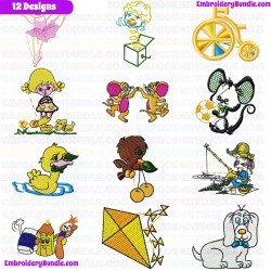 Kids And Toys Embroidery Design Bundle 29