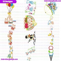 Kids And Toys Embroidery Design Bundle 38